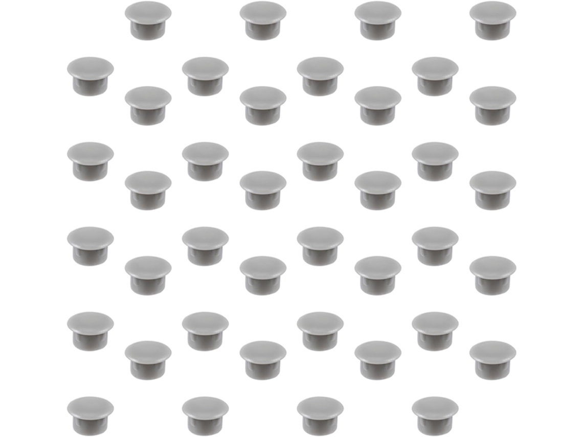 Minkissy Tampões De Plástico Redondos 10mm, Tampas De Rosca Cinza, 300 Peças Para Cobrir Orifícios Em Móveis, Armários E