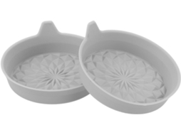 Conjunto De 2 Peças De Insertos De Silicone Para Porta-copos De Carro Com Padrão Geométrico