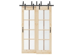 Vidaxl Kit De Ferragens Para Porta Deslizante 152,5 Cm Aço Preto