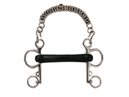 Bocal Mullen Bocal de Borracha Macia Pelham Prateado 13.5 Cmhispano Hipica