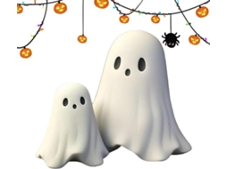 Escultura De Fantasma Fofo Em Resina Para Decoração De Mesa No Halloween |