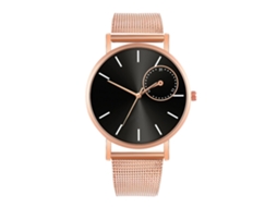 Reloj De Moda Para Parejas Con Correa De Malla Dial Redondo Cuarzo Unisex
