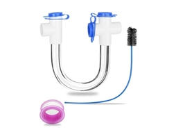 P-Trap de Pvc Transparente de 3/4 para Sistemas Hvac e Ac com Escova de Limpeza ALLINLESS