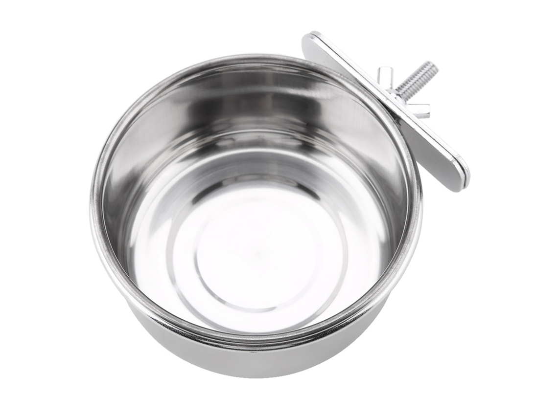 Tigela de Aço Inoxidável para Comida e Água para Papagaio, Periquito, Gaiola para Pássaros, Acessórios S AQUAFORGE