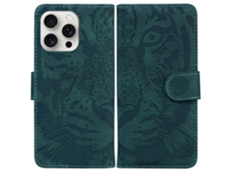 Capa Em Couro Pu À Prova De Choque Para Iphone 16 Pro Max - Verde