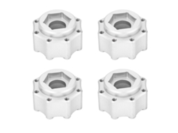 Yui Conjunto de 4 Adaptadores Hexagonais de 17mm em Liga de Alumínio 3.8 Polegadas para Acessórios RC Prata