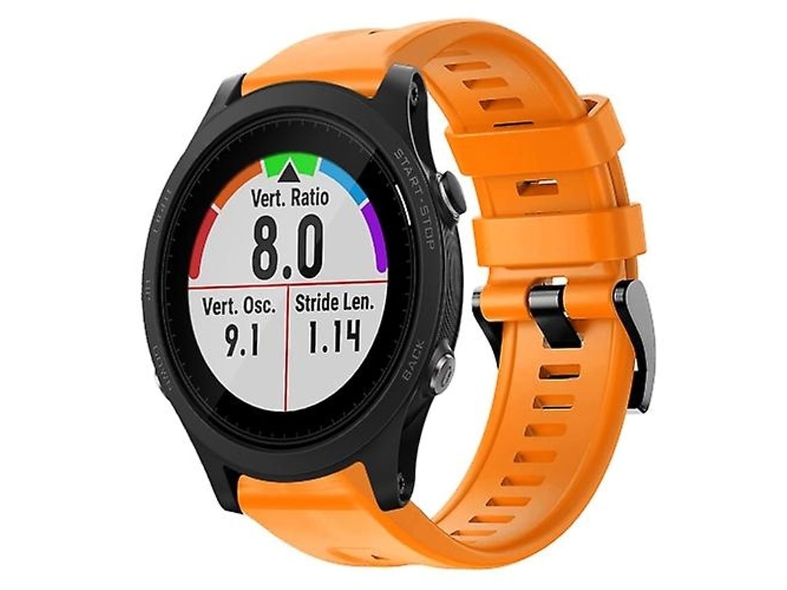 Pulseira De Relógio Lurelia Para Garmin Forerunner 935 Em Silicone Laranja