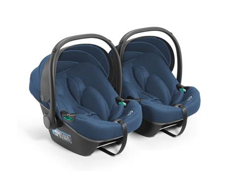 Conjunto Cadeiras Auto Grupo 0 Para Gémeos Babygo Twinner Blue Melange