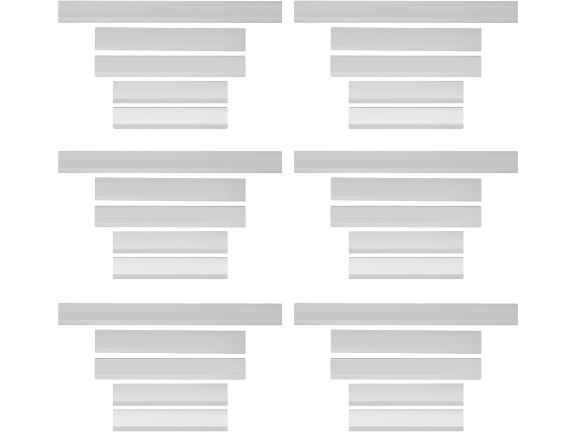 Conjunto De 30 Réguas Transparentes Sem Marcações: Régua Sem Marcações