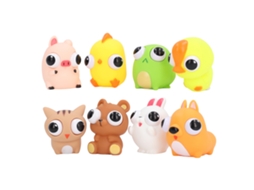 Mali 8pcs Brinquedo de Compressão Animal com Olhos para Alivio de Estresse Infantil