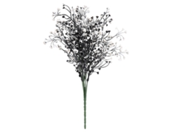 Ramos de Flor Artificial de Willow Preto e Branco, 40cm com 7 Garfos LAXISCREED