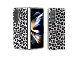 Capa De Celular Com Estampa De Leopardo E Borda Transparente Fosca Para Samsung Galaxy Z Fold6 5g