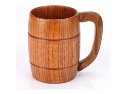 Taza De Madera Artesanal En Forma De Barril Para Cerveza Y Vino, Ecológica Y Única, Ideal Para Regalo