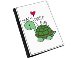 Capa para Passaporte Crazy Turtle Girl Ideal para Diversas Ocasiões