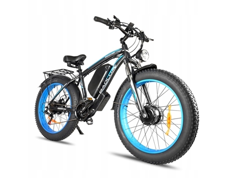 Bicicleta Elétrica Com Motor Duplo Baolujie Dz2602 Azul 2000w 48v 20ah 45km/h