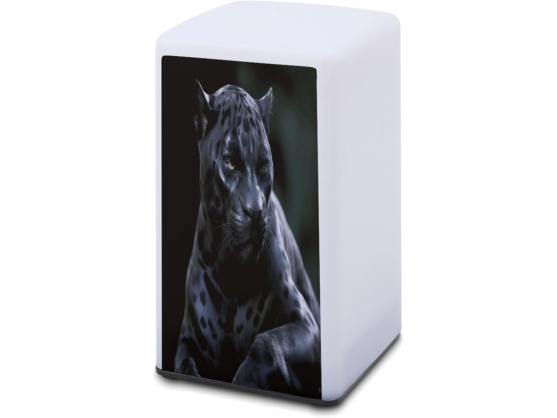 Luminária De Mesa A Bateria Com Estampa Pantera Negra, Ideal Para Leitura Em Escritórios E Quartos, Protegendo A Visão E