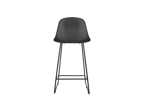 Banqueta alta - LEITMOTIV - Diamond Mesh - Preto - H. 120 cm - Design elegante