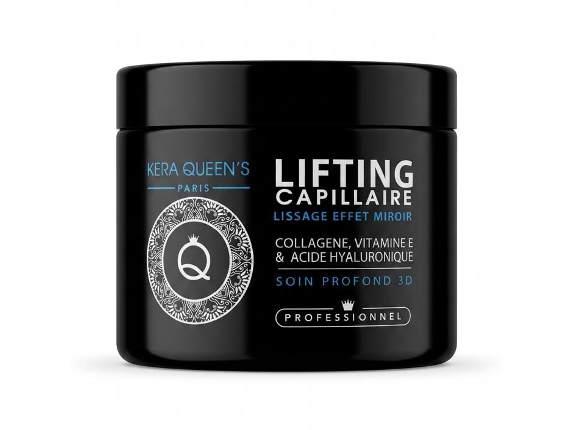 Efeito Espelho Kera Queen Máscara Lifting Capilar com Vitamina e Ácido Hialurônico Colágeno 500ml