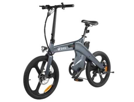 Bicicleta Elétrica Dobrável DYU T1 250W 20'' 25Km/H Cinza