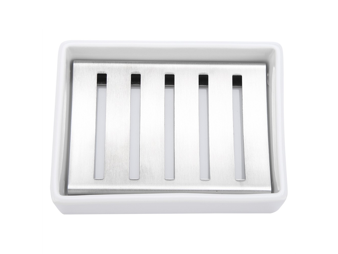 Suporte De Caixa Sabão Aço Inoxidável 304, Recipiente Cerâmico Para Cozinha Banheiro