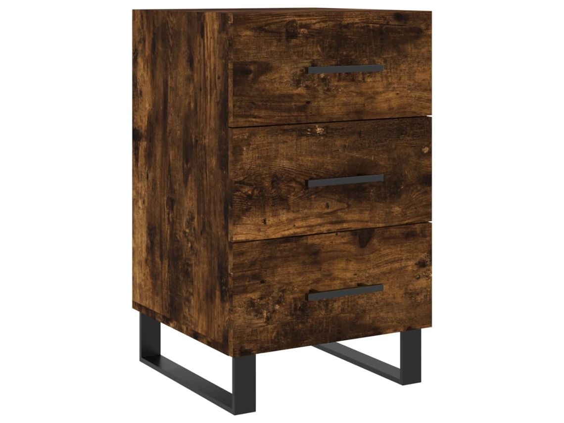 Bedside Cabinet, Bedside Cabinets Vidaxl Marrom Madeira Processada (n/a)