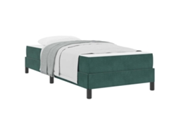 Cama Box com Colchão Verde Escuro 80 X 220 Cm Tecido MAISON EXCLUSIVE