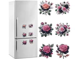 Ímãs De Geladeira Em Formato Flor Com Pintura Diamante