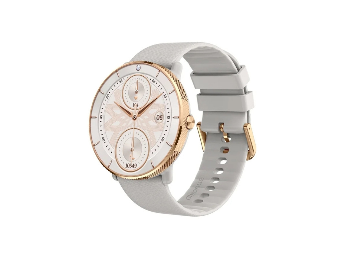 Relógio inteligente feminino Bestvite com Bluetooth 5.3, tela AMOLED de 1,43 polegadas, dourado