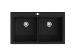 Double Kitchen Sink, Double Kitchen Sinks Vidaxl Preto Granito (duplo)