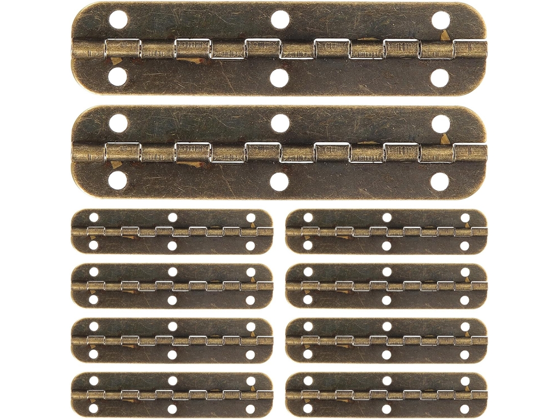 Conjunto De 20 Dobradiças Contínuas Piano Reforçadas 180°, Dobradiças Longas De Metal Para Armários E Caixas Madeira