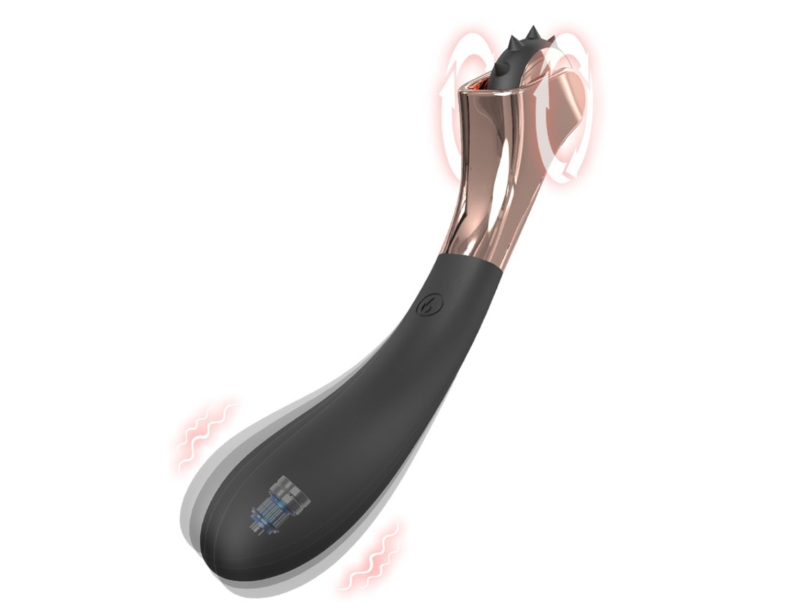 Vibrador De Massagem 2 Em 1 Com 9 Modos De Vibrao Para Mulheres (preto)