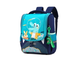 Mochila Infantil Dinossauro Azul Ciano, Mochilita Linda Para Jardim De Infância, Resistente À Água E Segura