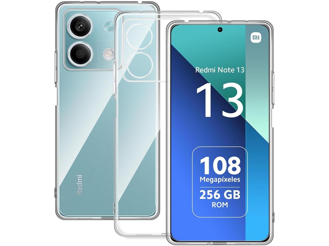 Lurelia Kit Proteção Para Xiaomi Redmi Note 13 4g, Capa Tpu Transparente E Vidro De Ecrã