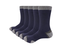5 pares de meias de caminhada para homem com amortecimento confortável azul | S/MARCA