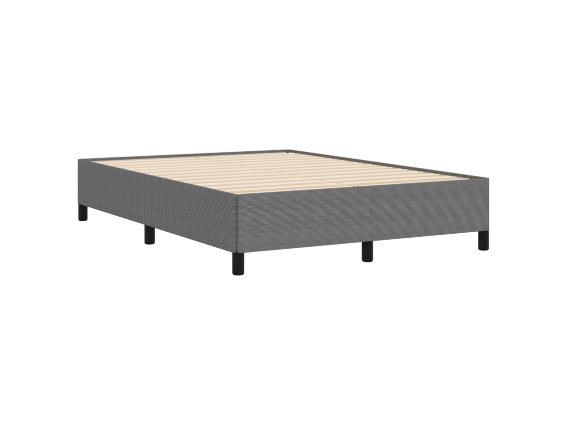 Conjunto 1 Cama Box Vidaxl Cinzento-claro Cordão (140 X 200 Cm)