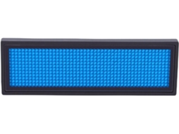 Crachá De Identificação Led Programável Jeffergarden, 12x48 Pixels, Azul, Com Rolagem, Recarregável E Controlado Por