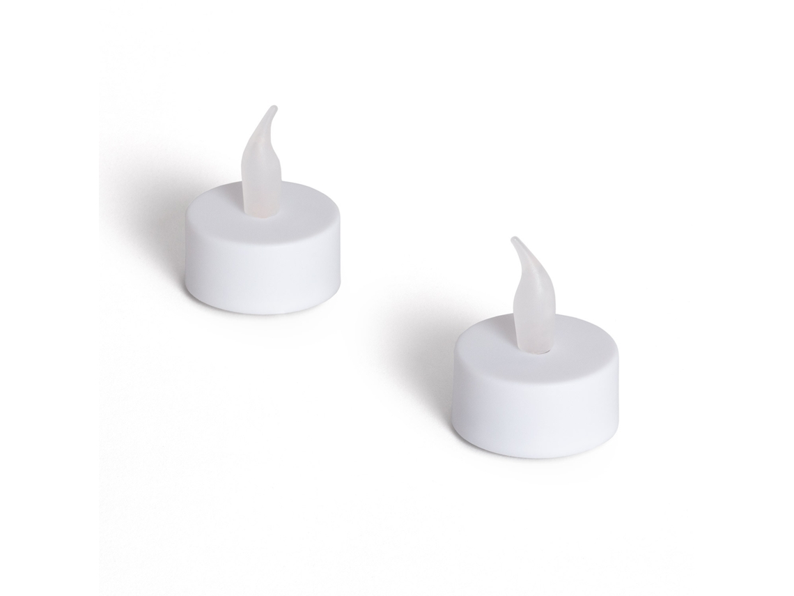 Pack 2 Velas Led Mini com Bateria Hobley Branco LEDKIA