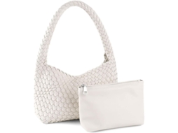 2026 bolsos de Couro Tecido e Carteras para Mulher Bolso de Ombro Versátil Artesanal Moda