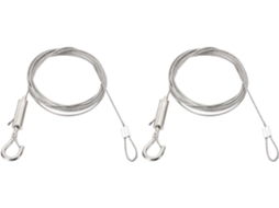 Jkapcyjfhf Kit Com 2 Peças De Fio Ajustável Reforçado 2m X 1, 5mm Para Pendurar Quadros, Com Laço E Gancho