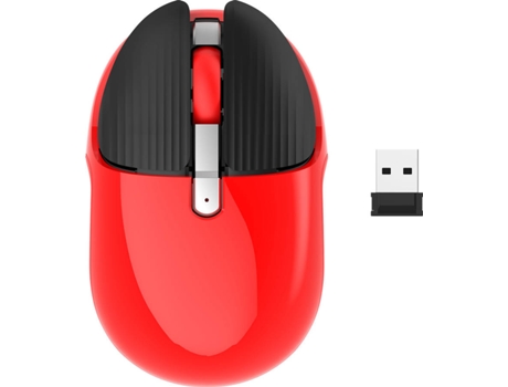 Rato HXSJ 2.4G Wireless Mute (Vermelho)