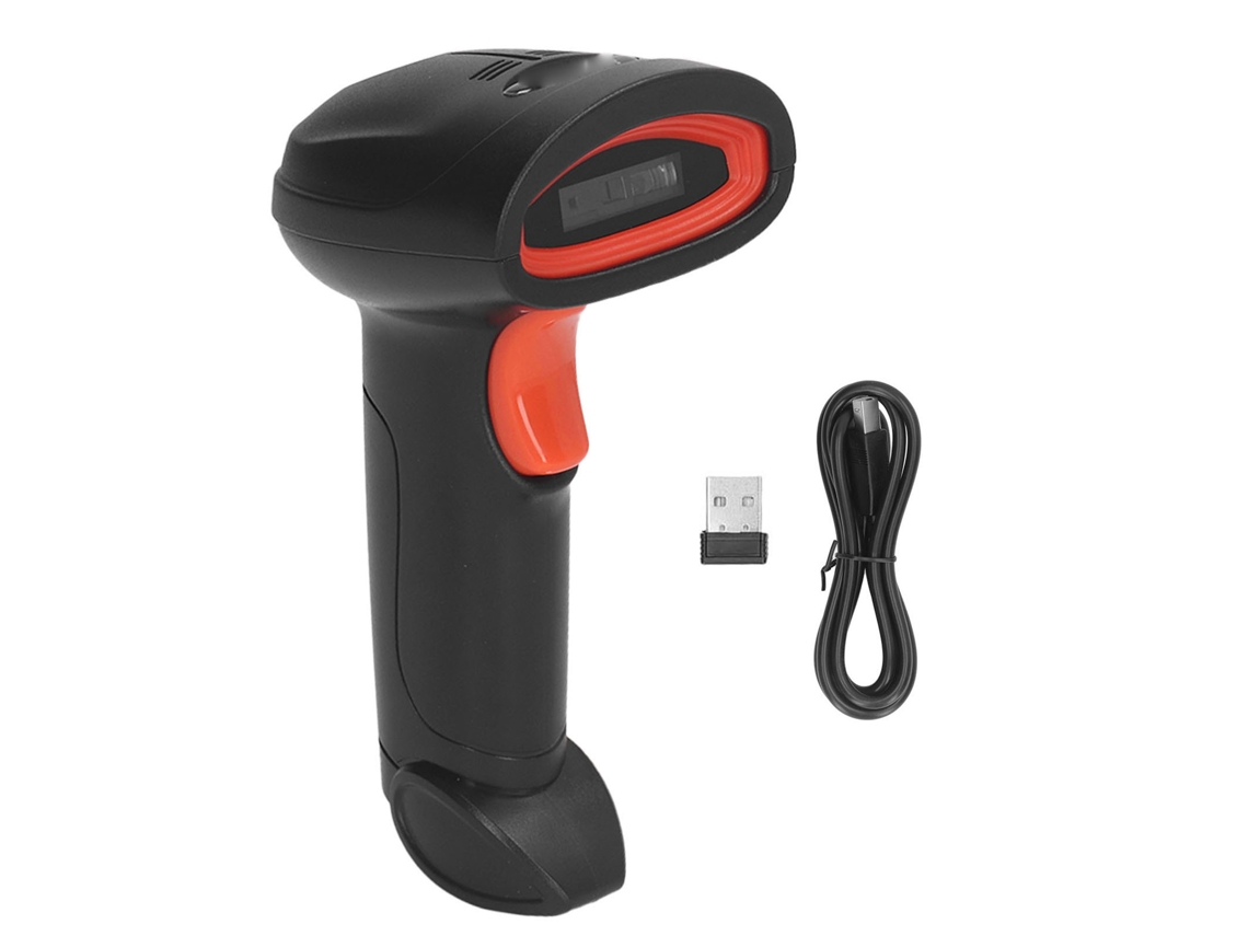 Leitor de Código de Barras Portátil Sem Fio Bluetooth 2.4g para Supermercado Farmácia com Chip de Alto Desempenho e Precisão ≥5mil