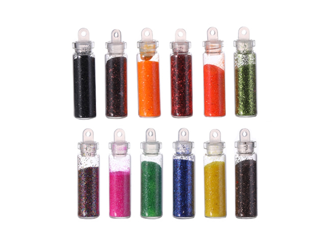 Stickers De Arte De Uñas Diy Con Glitter Y Secuencias De Colores Mezclados Para Manicura 5