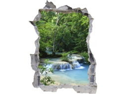 Adesivo de parede com tema de rio e cachoeira, ideal para sala de estar, quarto, cozinha, escritório, para adultos e crianças, 70x110cm