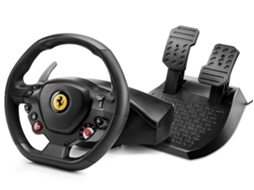 Volante + Pedais THRUSTMASTER T80 Ferrari 488 GTB (Outlet Grade A - PS5/PS4/PC - Preto)