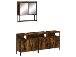 Bathroom Furniture Set, Bathroom Furniture Sets Vidaxl Marrom Madeira Processada (n/a)