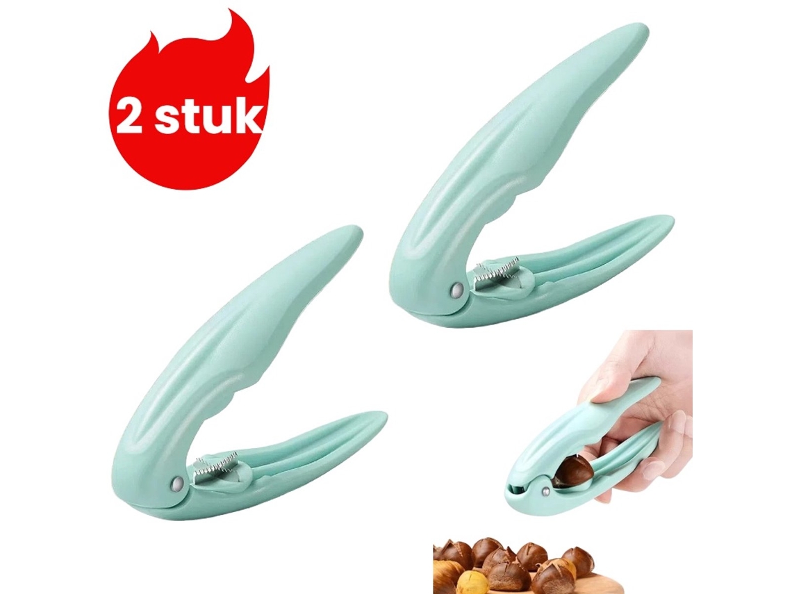 Conjunto 2 Abridores De Castanhas E Quebra‑nozes Domésticos, Cor Verde