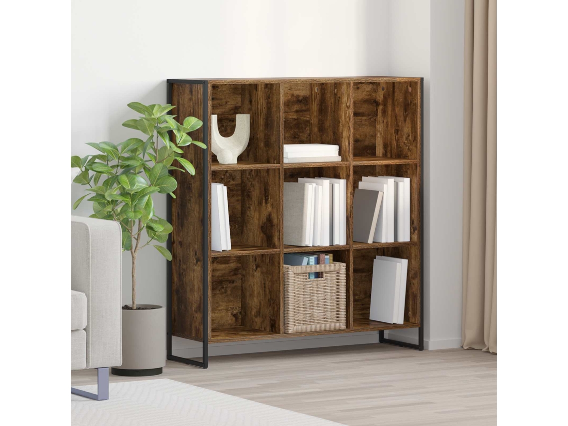 Vidaxl Gabinete De Livros Carvalho Fumê 99,5 X 30 X 108,5 Cm