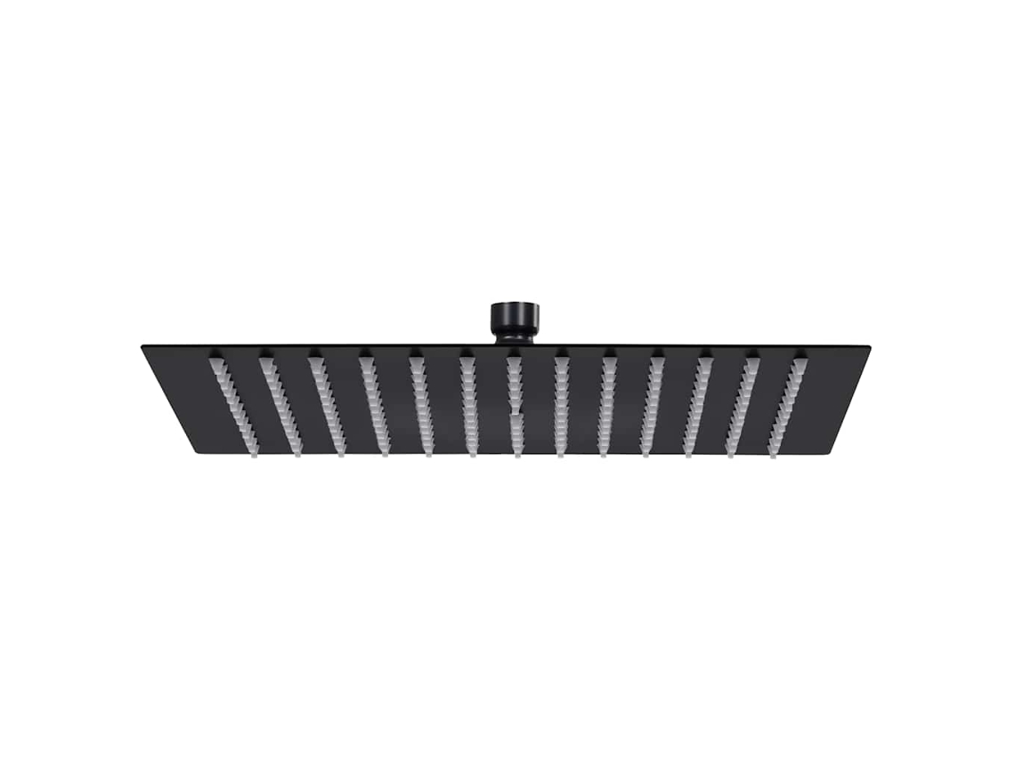 Vidaxl Cabeça De Chuveiro Quadrada 25x25 Cm Aço Inoxidável Preto