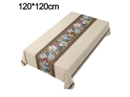 Toalhas de Mesa de Vinil À Prova D'Água Toalha de Mesa de Plástico Retrô Resistente À Prova de Óleo e Derramamento para Primavera 120 X 120 Cm
