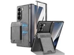 Capa Chrui Para Samsung Galaxy Z Fold 7, Carteira Removível, Compatível Com Magsafe (cinza)